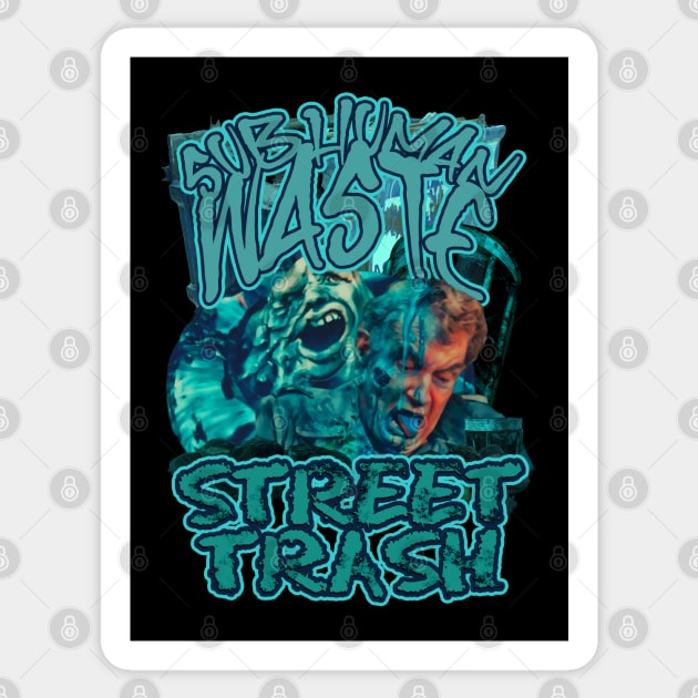 Subhuman Waste (Version 3) Sticker by The Dark Vestiary